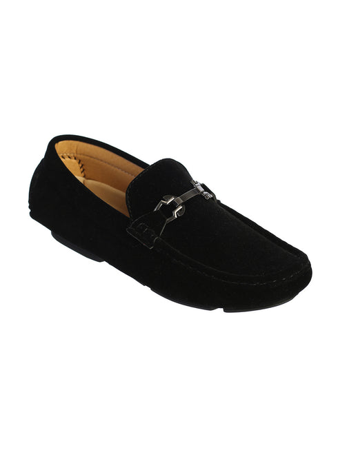 Boys Velvet Horsebit Slip On Loafers 5 Toddler-8 Kids